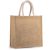 utt_ki0274na-go-u Kimood KI0274 JUTE CANVAS TOTE - LARGE U