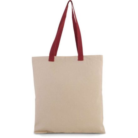 utt_ki0277na-cy-u Kimood KI0277 FLAT CANVAS SHOPPER WITH CONTRAST HANDLE U