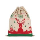 utt_ki0735na-u Kimood KI0735 DRAWSTRING BAG WITH CHRISTMAS PATTERNS U