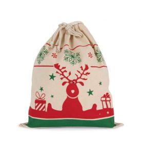   utt_ki0735na-u Kimood KI0735 DRAWSTRING BAG WITH CHRISTMAS PATTERNS U