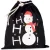 utt_ki0745bl-u Kimood KI0745 COTTON BAG WITH SNOWMAN DESIGN AND DRAWCORD CLOSURE U