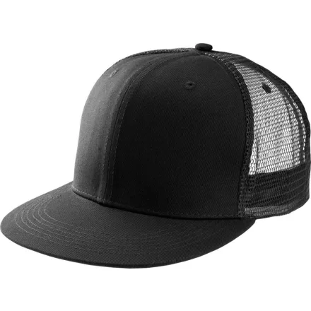 utt_kp113bl-u  K-UP KP113 TRUCKER FLAT PEAK CAP - 6 PANELS U
