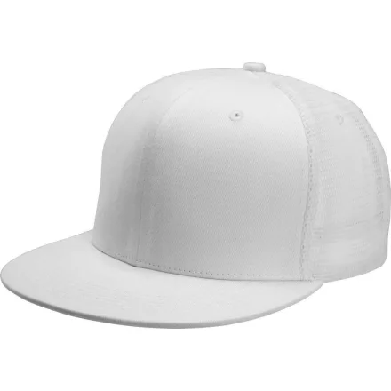 utt_kp113wh-u K-UP KP113 TRUCKER FLAT PEAK CAP - 6 PANELS U