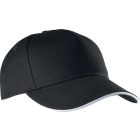 utt_kp130bl-wh-u K-UP KP130 SANDWICH PEAK CAP - 5 PANELS U