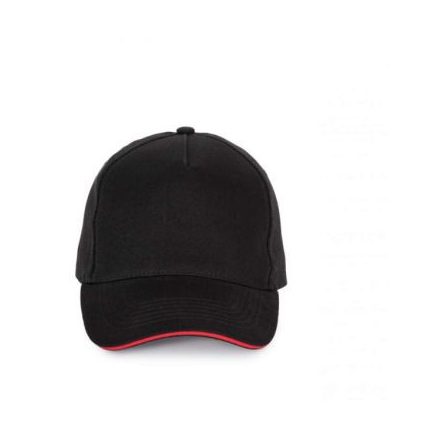 utt_kp189bl-re-u K-UP KP189 5 PANELS COTTON SANDWICH CAP U