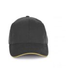 utt_kp198igr-pi-u K-UP KP198 CAP IN ORGANIC COTTON WITH CONTRASTING SANDWICH PEAK - 6PANELS U