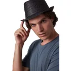 utt_kp612bl-57 K-UP KP612 RETRO PANAMA - STYLE STRAW HAT 57