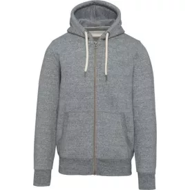   utt_kv2306sgh-2xl Kariban KV2306 MEN’S VINTAGE ZIPPED HOODED SWEATSHIRT 2XL