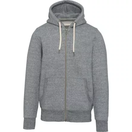 utt_kv2306sgh-2xl Kariban KV2306 MEN’S VINTAGE ZIPPED HOODED SWEATSHIRT 2XL