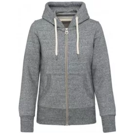   utt_kv2307sgh-m Kariban KV2307 LADIES' VINTAGE ZIPPED HOODED SWEATSHIRT M