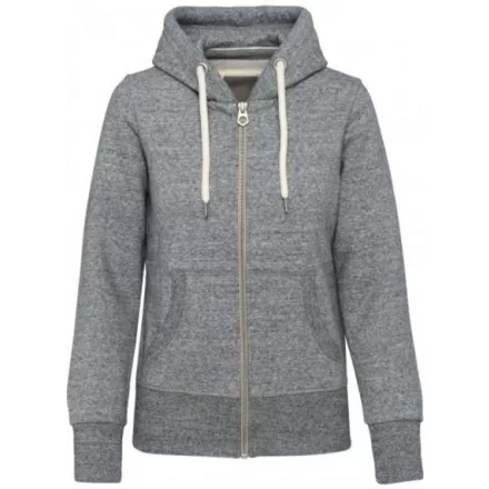 utt_kv2307sgh-xl Kariban KV2307 LADIES' VINTAGE ZIPPED HOODED SWEATSHIRT XL