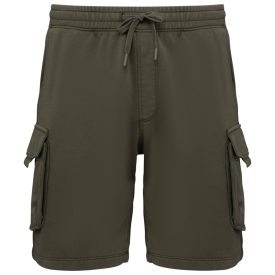   utt_ns717wok-m  Native Spirit NS717 MEN’S FRENCH TERRY WASHED  EFFECT CARGO SHORTS M