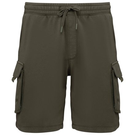 utt_ns717wok-m  Native Spirit NS717 MEN’S FRENCH TERRY WASHED  EFFECT CARGO SHORTS M