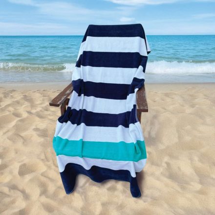 utt_olv4040nv-wh-aq-90x180  Olima OLV4040 OLIMA „NAUTICAL STRIPE” BEACH VELOUR TOWEL 90X180