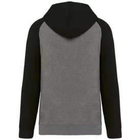   utt_pa369grh-bl-xs Proact PA369 ADULT TWO-TONE HOODED SWEATSHIRT XS