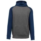 utt_pa370grh-snv-6-8 Proact PA370 KIDS' TWO-TONE HOODED SWEATSHIRT 6/8