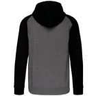 utt_pa380grh-bl-xs Proact PA380 UNISEX TWO-TONE ZIPPED HOODED FLEECE JACKET XS