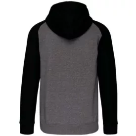   utt_pa380grh-bl-xs Proact PA380 UNISEX TWO-TONE ZIPPED HOODED FLEECE JACKET XS