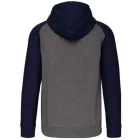 utt_pa380grh-snv-xs Proact PA380 UNISEX TWO-TONE ZIPPED HOODED FLEECE JACKET XS