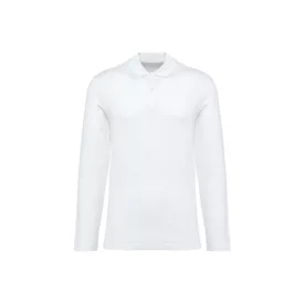   utt_pk202wh-s Kariban Premium PK202 MEN'S LONG-SLEEVED SUPIMA® POLO SHIRT S