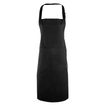 utt_pr112bl-u Premier PR112 COTTON BIB APRON. FAIRTRADE & ORGANIC CERTIFIED U