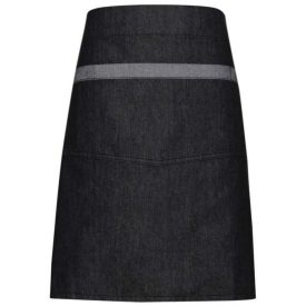   utt_pr128bld-u Premier PR128 'DOMAIN' CONTRAST DENIM WAIST APRON U