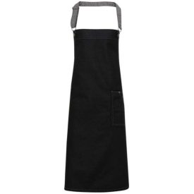   utt_pr134bld-u Premier PR134 'DISTRICT' WAXED LOOK DENIM BIB APRON U
