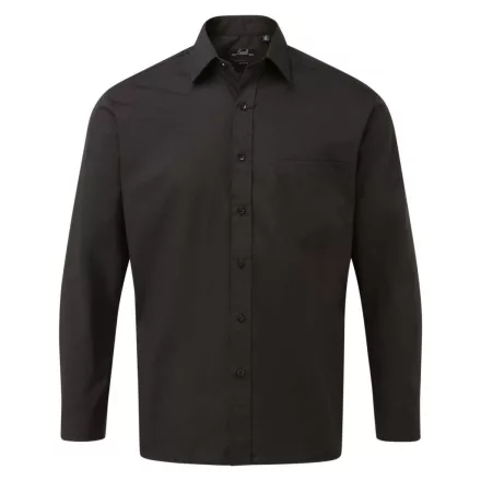 utt_pr200bl-l Premier PR200 MEN'S LONG SLEEVE POPLIN SHIRT L