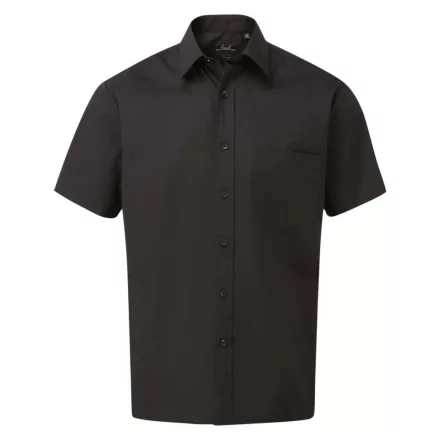 utt_pr202bl-4xl Premier PR202 MEN'S SHORT SLEEVE POPLIN SHIRT 4XL