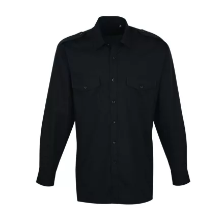 utt_pr210bl-m Premier PR210 MEN’S LONG SLEEVE PILOT SHIRT M
