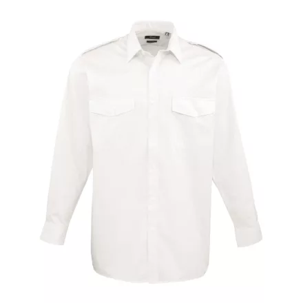 utt_pr210wh-2xl  Premier PR210 MEN’S LONG SLEEVE PILOT SHIRT 2XL