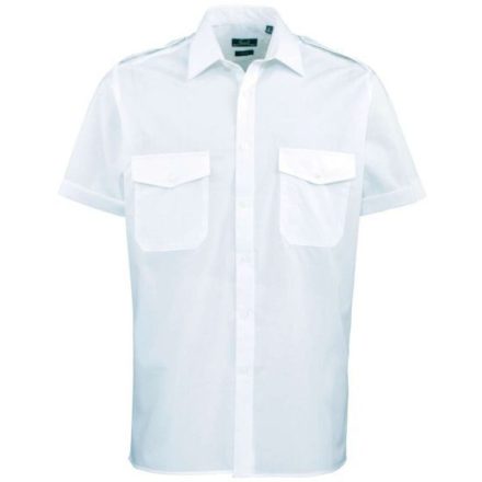utt_pr212lb-l Premier PR212 MEN’S SHORT SLEEVE PILOT SHIRT L