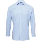 utt_pr220lb-wh-m Premier PR220 MEN'S LONG SLEEVE GINGHAM COTTON MICROCHECK SHIRT M