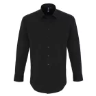 utt_pr244bl-m Premier PR244 MEN'S STRETCH-FIT COTTON POPLIN LONG SLEEVE SHIRT M