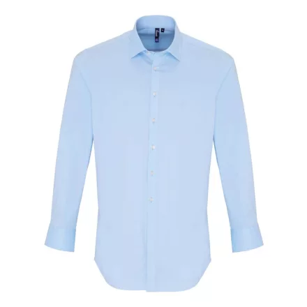 utt_pr244pbu-xl Premier PR244 MEN'S STRETCH-FIT COTTON POPLIN LONG SLEEVE SHIRT XL