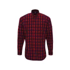 utt_pr250re-nv-s Premier PR250 'MULLIGAN' CHECK - MEN'S LONG SLEEVE COTTON SHIRT S