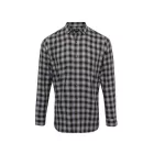 utt_pr250ste-bl-2xl Premier PR250 'MULLIGAN' CHECK - MEN'S LONG SLEEVE COTTON SHIRT 2XL