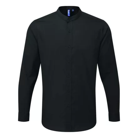 utt_pr258bl-xl Premier PR258 BANDED COLLAR 'GRANDAD' LONG SLEEVE SHIRT XL