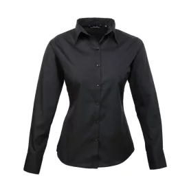   utt_pr300bl-xs Premier PR300 WOMEN'S LONG SLEEVE POPLIN BLOUSE XS