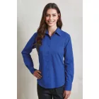 utt_pr300bl-xs Premier PR300 WOMEN'S LONG SLEEVE POPLIN BLOUSE XS