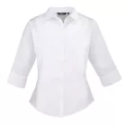 utt_pr305wh-2xl Premier PR305 WOMEN'S POPLIN 3/4 SLEEVE BLOUSE 2XL