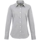 utt_pr320bl-wh-3xl Premier PR320 WOMEN'S LONG SLEEVE GINGHAM MICROCHECK SHIRT 3XL