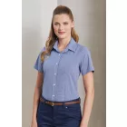 utt_pr321lb-wh-xs Premier PR321 WOMEN'S SHORT SLEEVE GINGHAM MICROCHECK SHIRT XS