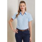 utt_pr336wh-2xl Premier PR336 WOMEN'S SHORT SLEEVE SIGNATURE OXFORD BLOUSE 2XL