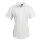 utt_pr336wh-l Premier PR336 WOMEN'S SHORT SLEEVE SIGNATURE OXFORD BLOUSE L