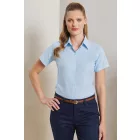 utt_pr336wh-l Premier PR336 WOMEN'S SHORT SLEEVE SIGNATURE OXFORD BLOUSE L