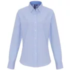 utt_pr338wh-oxb-s Premier PR338 WOMEN'S COTTON RICH OXFORD STRIPES SHIRT S