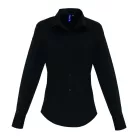 utt_pr344bl-3xl Premier PR344 WOMEN'S STRETCH-FIT COTTON POPLIN LONG SLEEVE SHIRT 3XL
