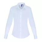 utt_pr344wh-xs Premier PR344 WOMEN'S STRETCH-FIT COTTON POPLIN LONG SLEEVE SHIRT XS