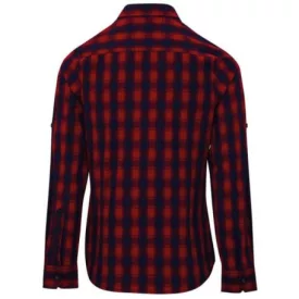   utt_pr350re-nv-xs Premier PR350 'MULLIGAN' CHECK - WOMEN'S LONG SLEEVE COTTON SHIRT XS